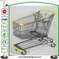 Zinc Plated Supermarkt Shopping Trolley Cart for Sale